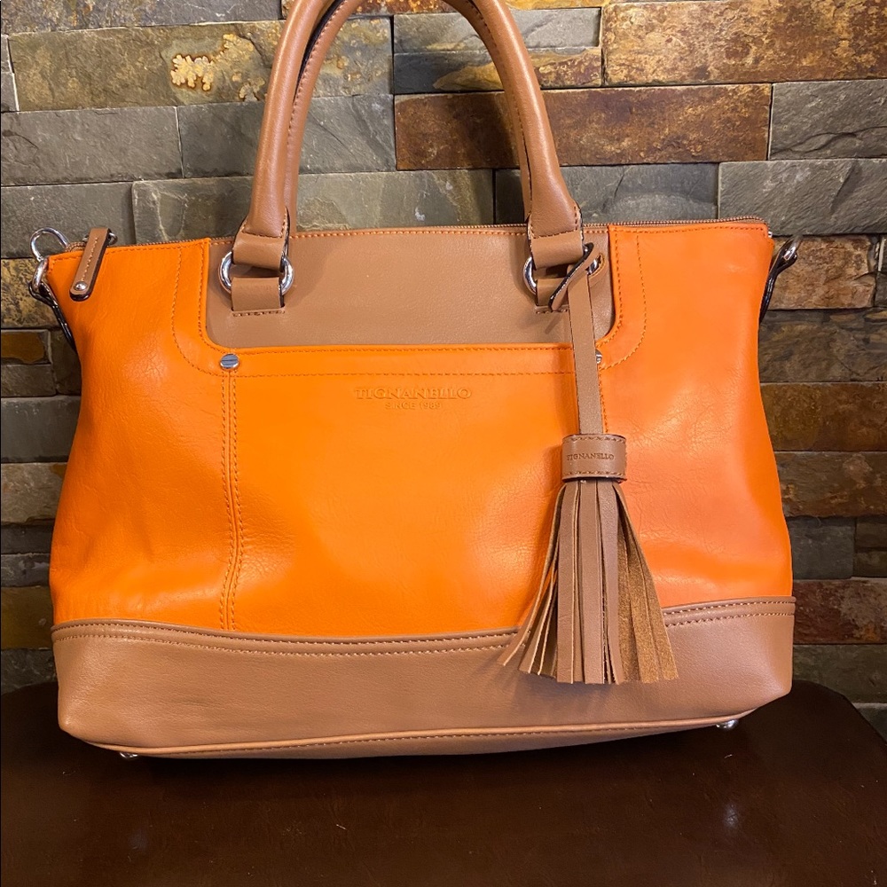 Tignanello orange bag